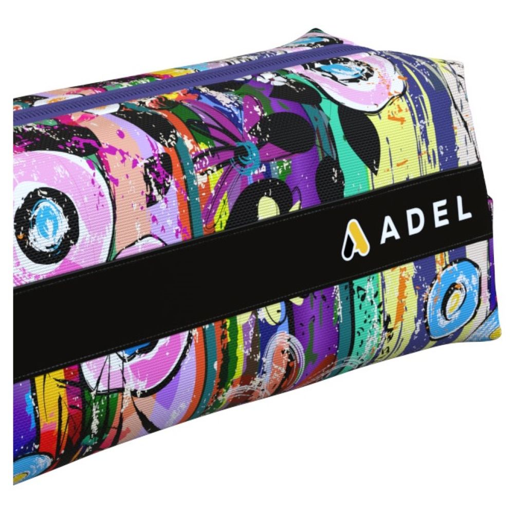 Adel - Pink Flower Printed Single Zip Pencil Bag