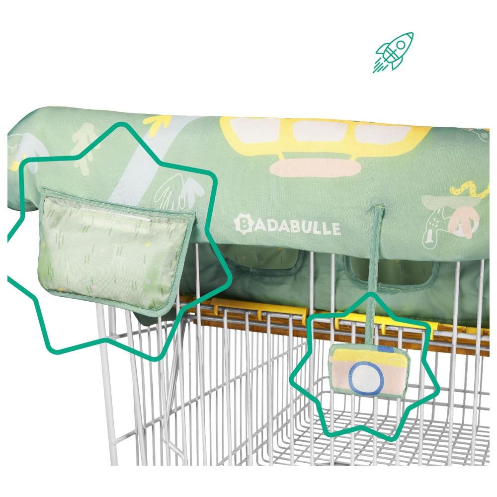 Badabulle - Shopping Trolley Seat Protector Only - Safari Green