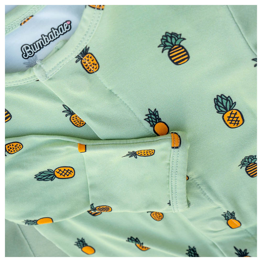 Bumbabae - Magnetic Clasp Growsuit - Fine Pineapple