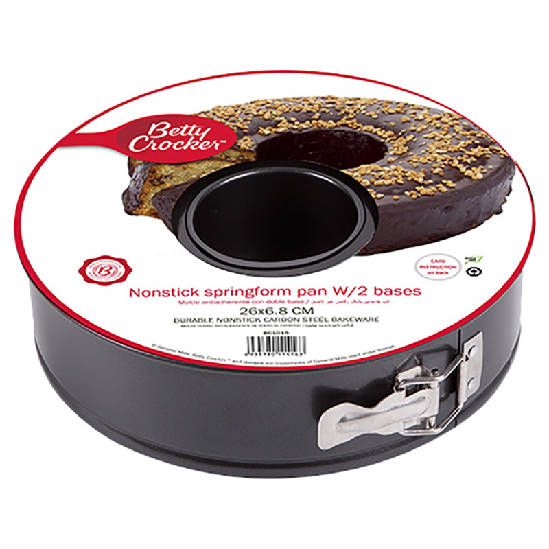Betty Crocker - Springform Pan w/ 2 Bottoms & Stainless Steel Lock - Dark Grey
