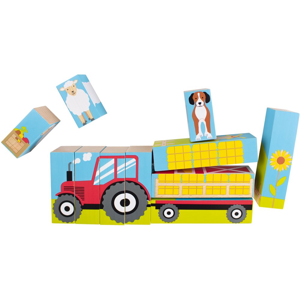 Beleduc - Wooden Block Puzzle - Farm