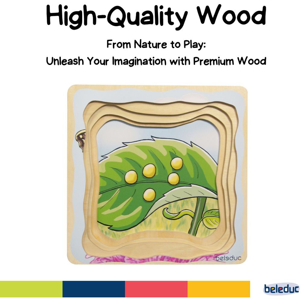 Beleduc - 5-In-1 Layer Puzzle - Butterfly