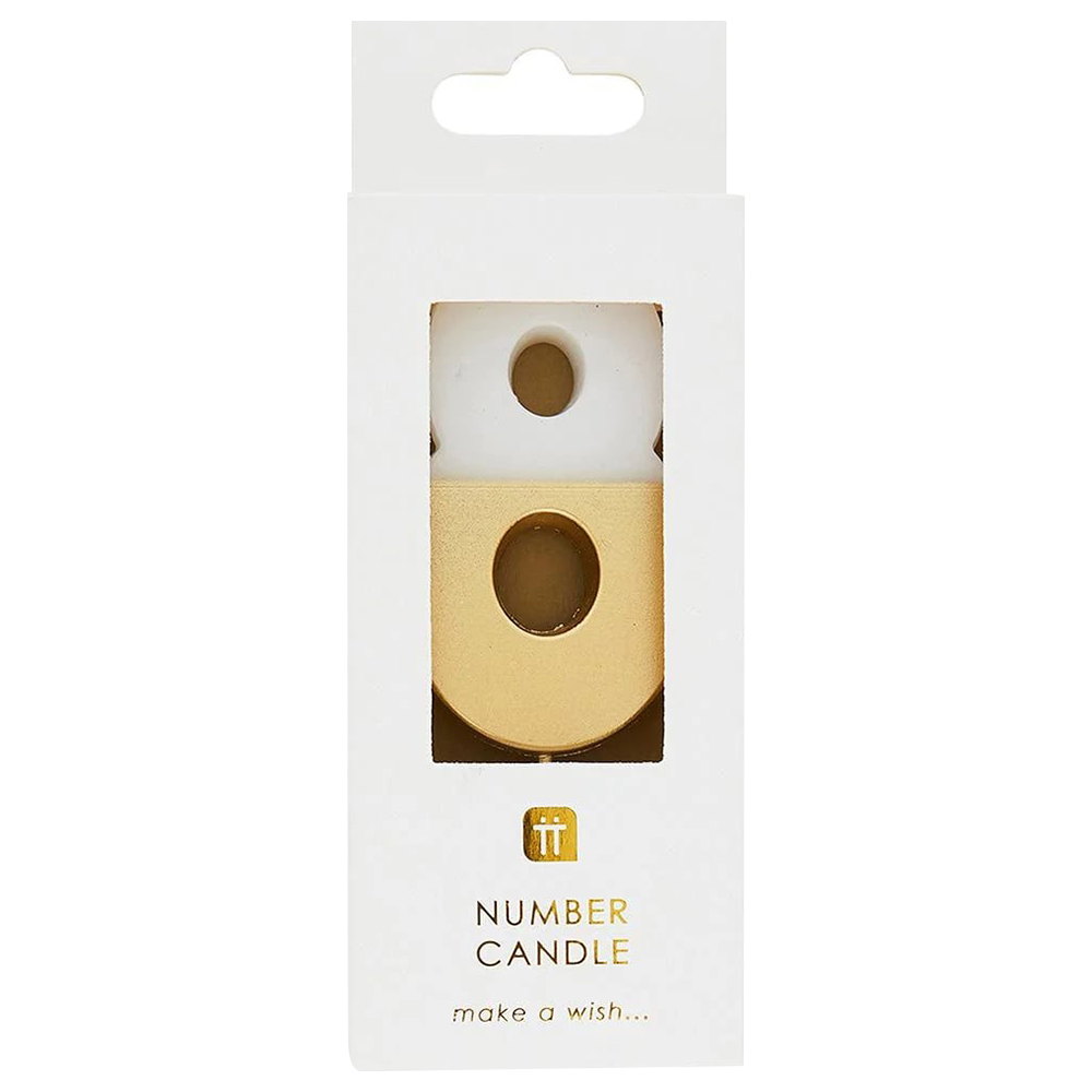 Talking Tables - We Heart Birthdays Number Candle 8 - Gold