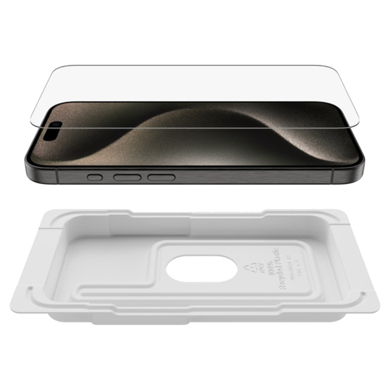 Belkin - Ultraglass Antimicrobial Screen Protector For Iphone 15 Pro Max - Clear