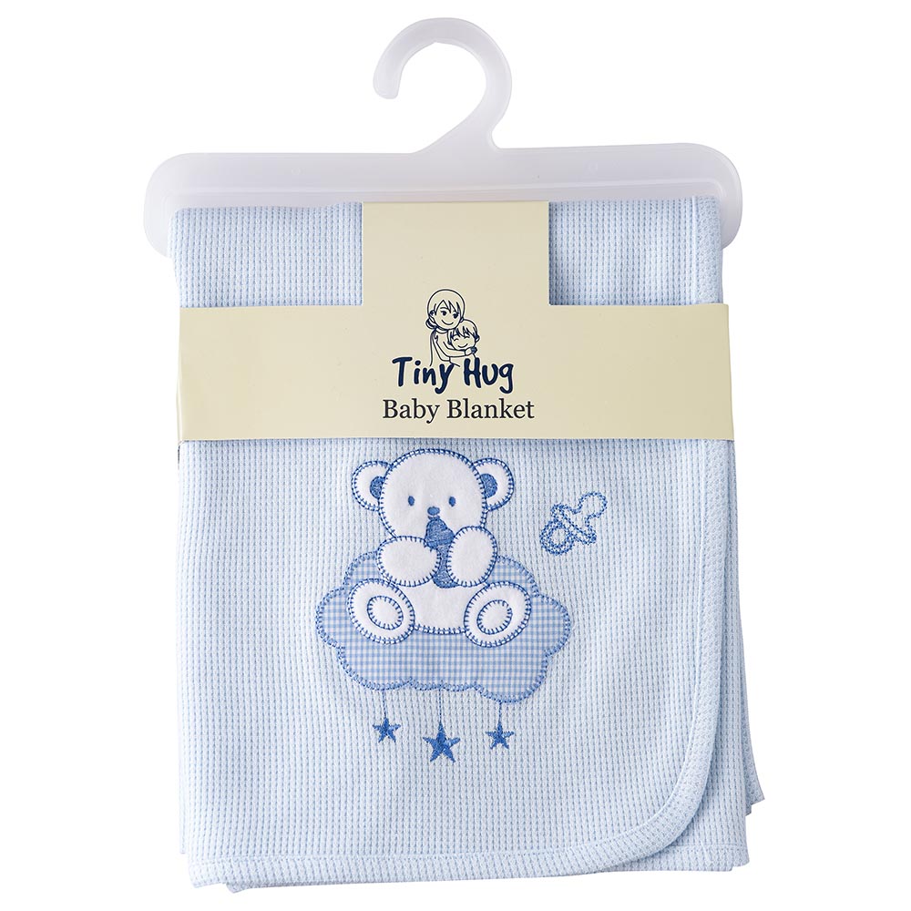 Tiny Hug - Newborn Soft And Warm Baby Blanket - Blue