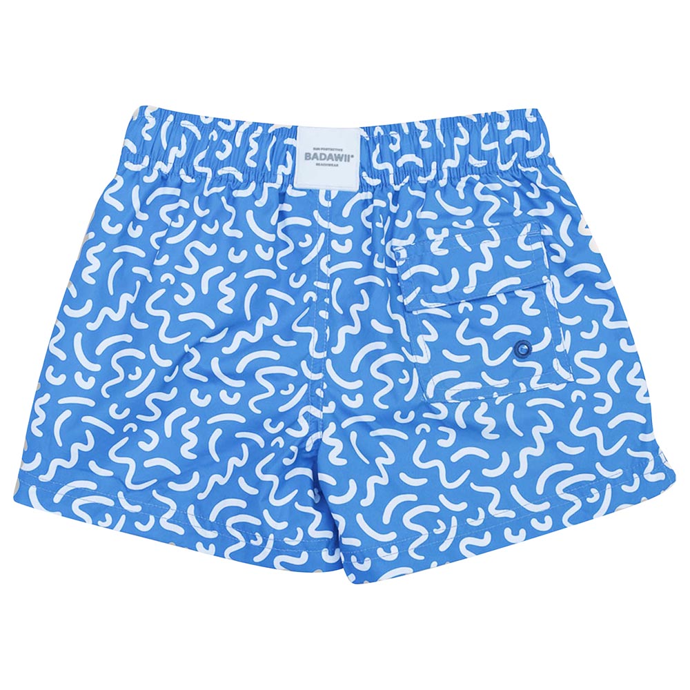 Badawii Beachwear - Boy Swim Short Ocean Vibes - Azure Blue