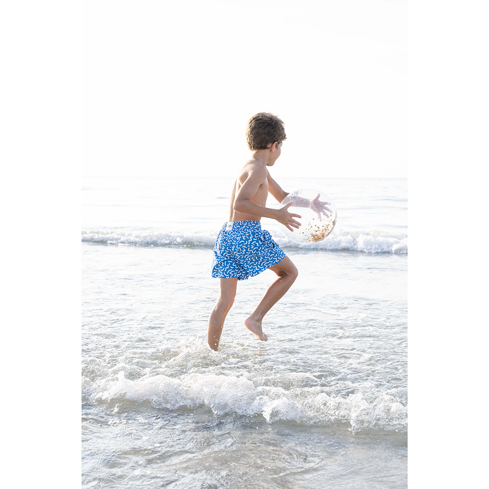 Badawii Beachwear - Boy Swim Short Ocean Vibes - Azure Blue