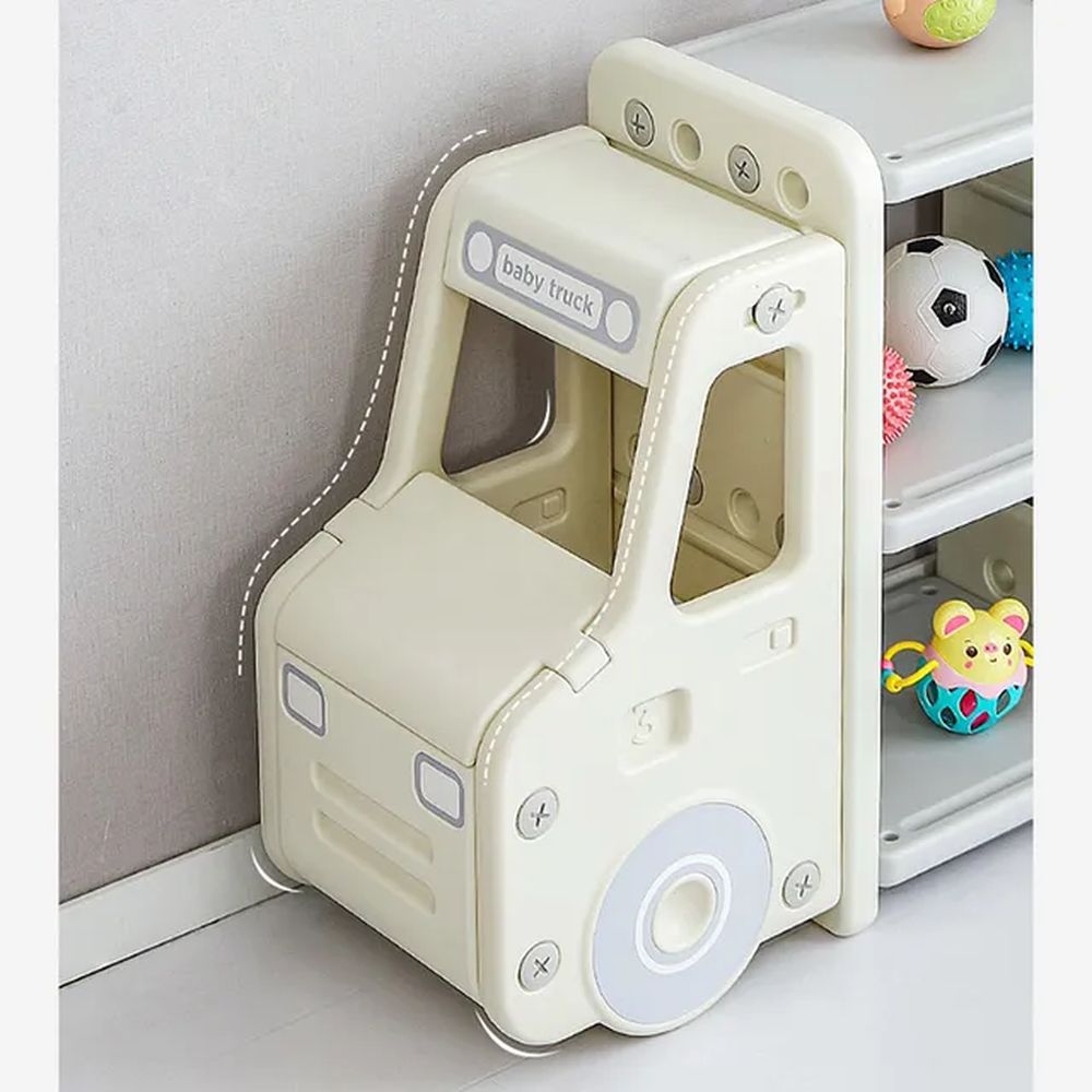 Lovely Baby - Storage Rack Truck - White
