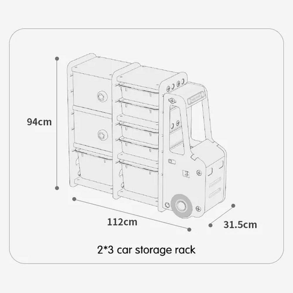 Lovely Baby - Storage Rack Truck - White