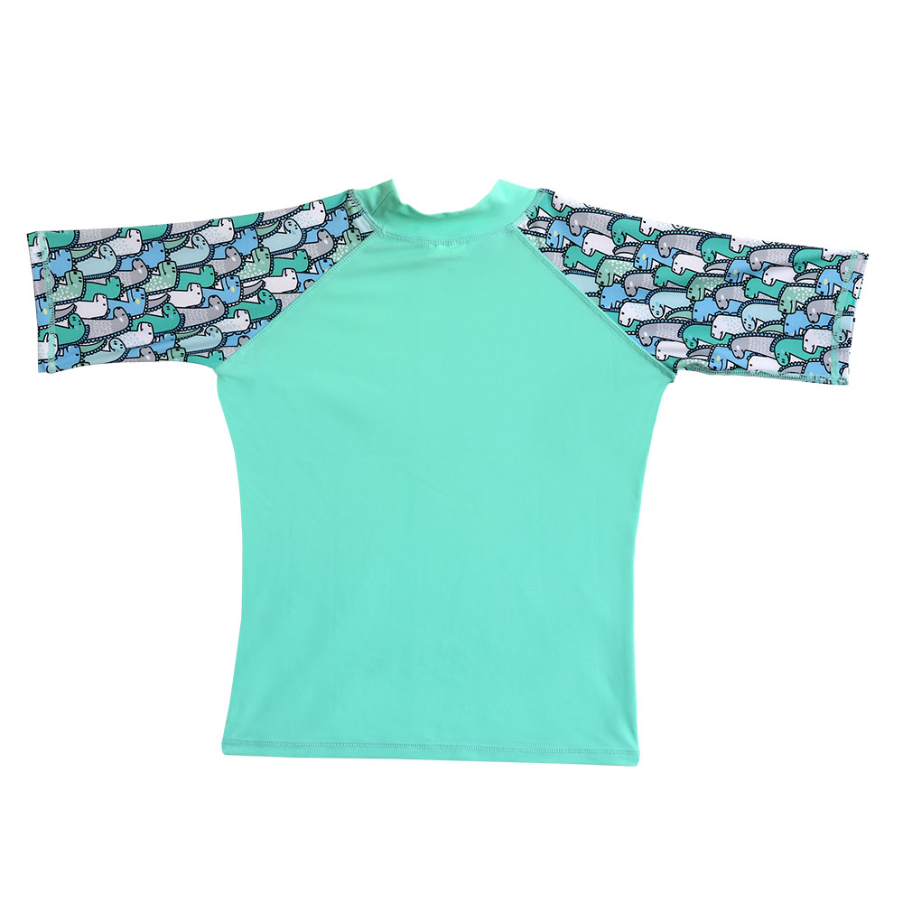 Cool2C - Boys Dinosaur Short Sleeve Rashguard - Green