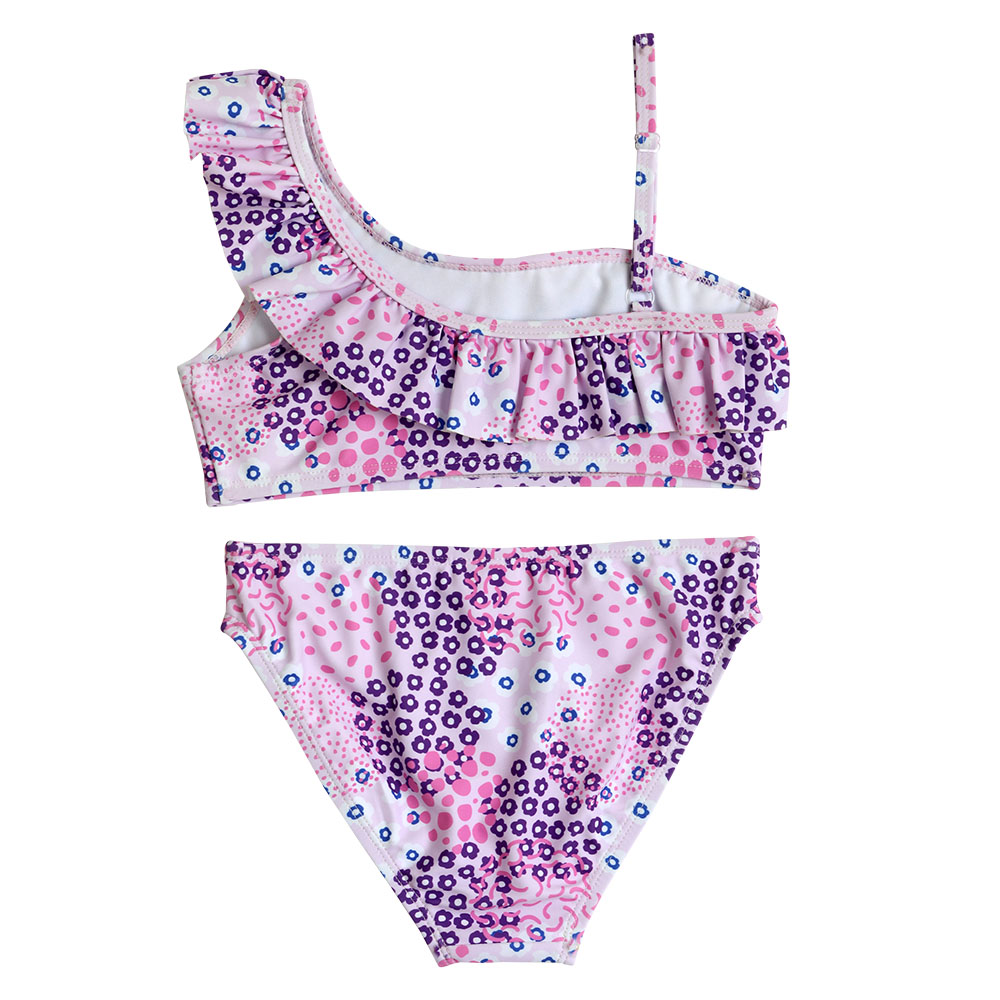 Cool2C - 2pc-Set - Girls Flowers Swim Suit - Purple