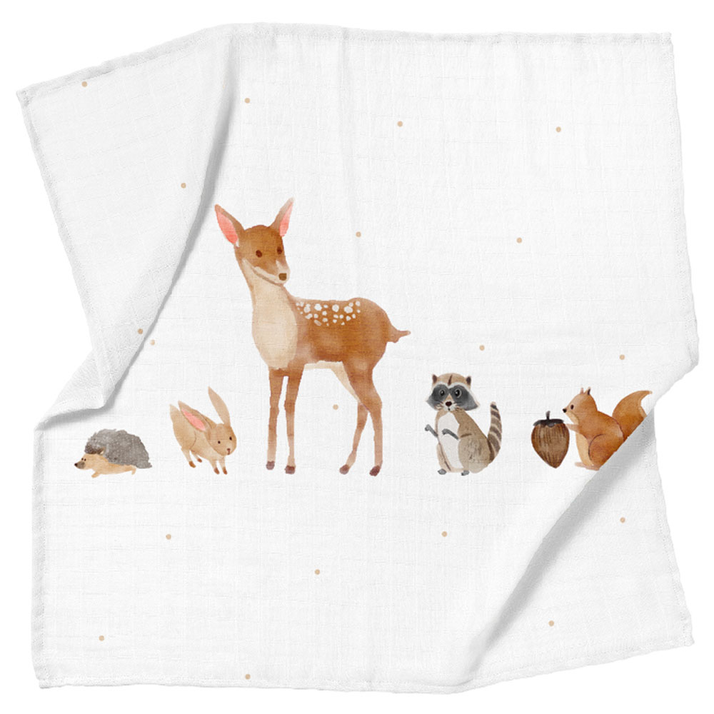 Casadora Baby - Muslin Swaddle Blanket - Pack of 3 - Forest Amigos