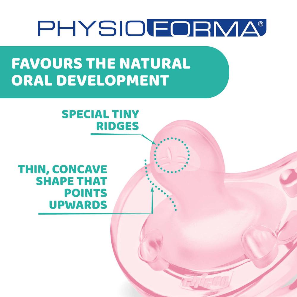 Chicco - PhysioForma Soft Silicone Soother 0-6m - Pink