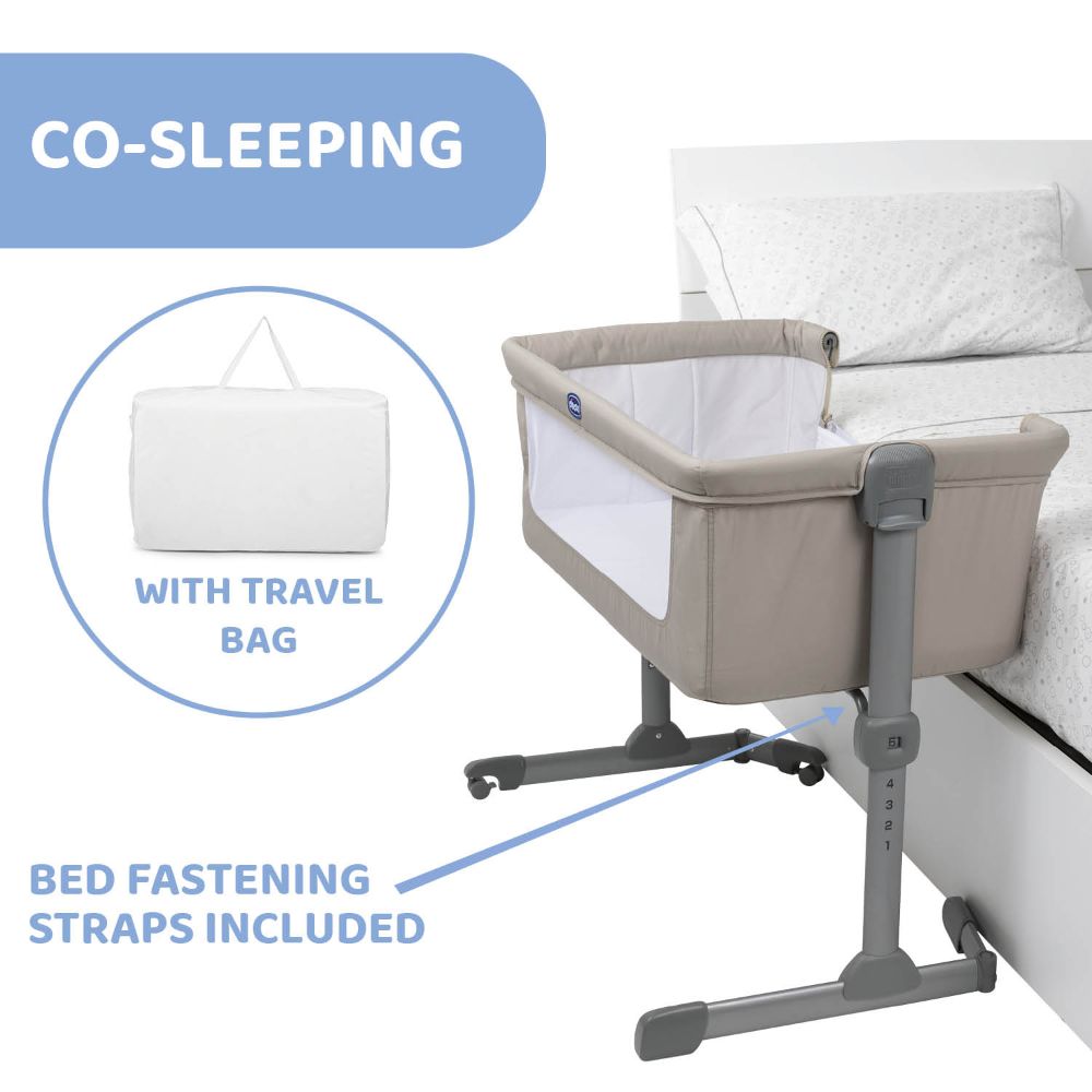Chicco - Next2Me Essential Co-sleeping Crib - Dune Re_Lux