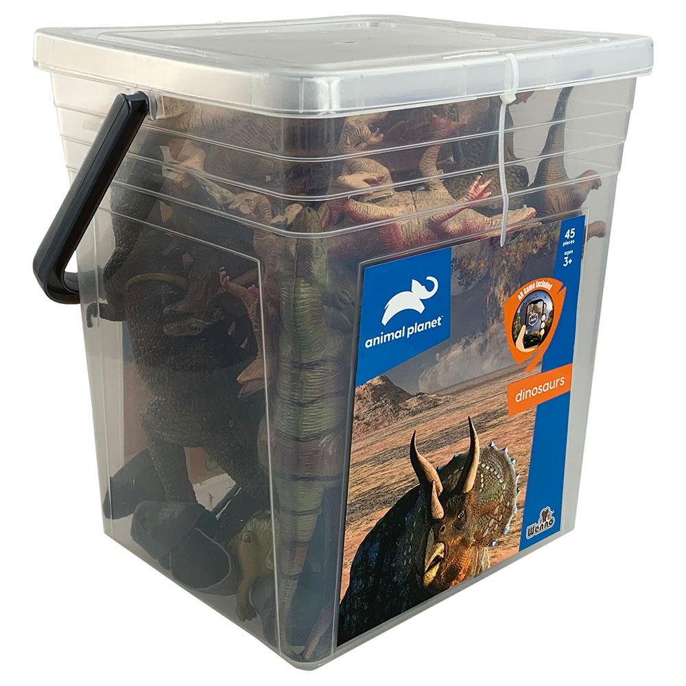 Wenno - Dinosaurs Playset In Square Bucket - 28pcs 