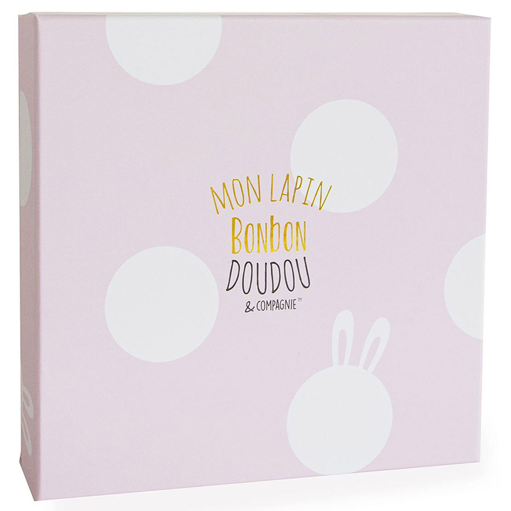 Doudou Et Compagnie - Bunny Bonbon Comforter - Pink - 26cm