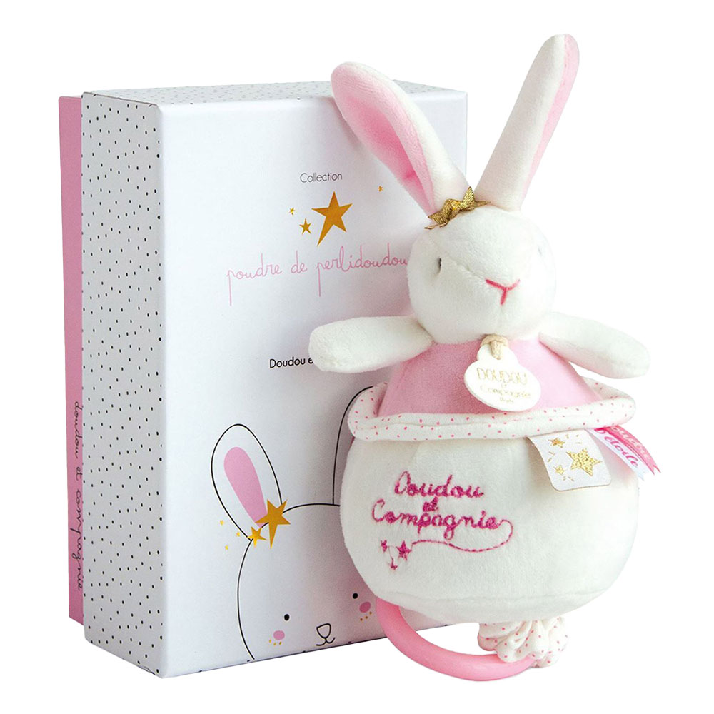 Doudou Et Compagnie - Star Bunny Music Toy - Pink - 14cm