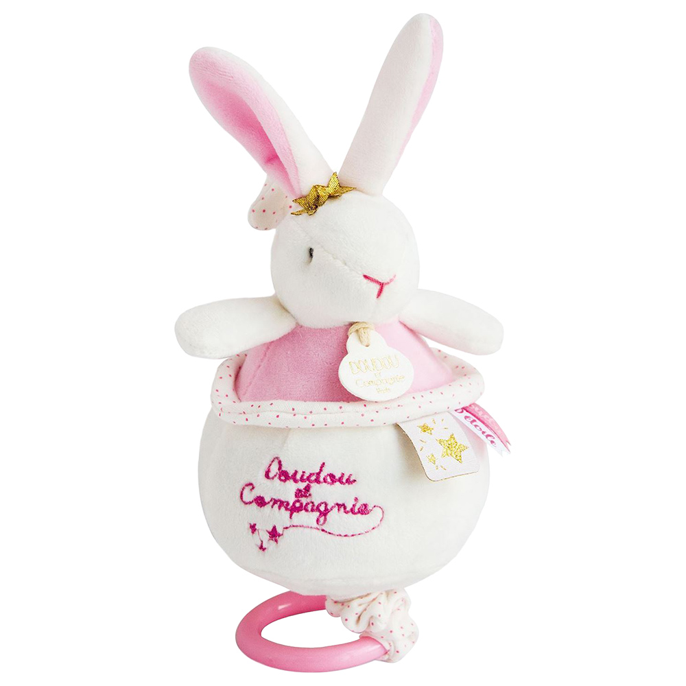 Doudou Et Compagnie - Star Bunny Music Toy - Pink - 14cm