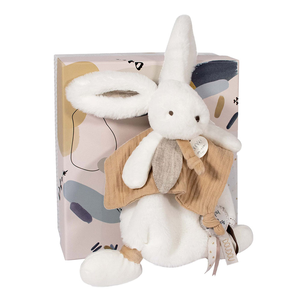 Doudou Et Compagnie - Happy Wild Bunny Comforter - Beige - 25cm