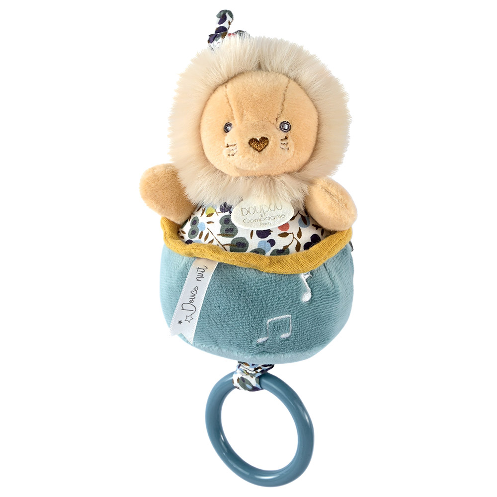 Doudou Et Compagnie - Bohemian Collection Lion Musical Toy - Yellow - 20cm
