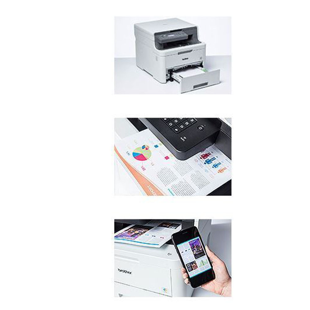 Brother - DCP-L3510CDW Color LED Printer - White