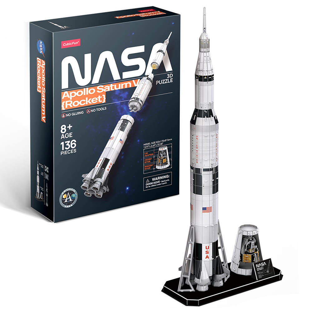 Cubicfun - 3D Puzzle Nasa Apollo Saturn V - 136pcs