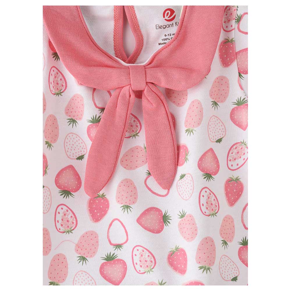 Elegant Kids - 2pc-Set - Girl's Breezy Tee And Shorts - Pink/Blue