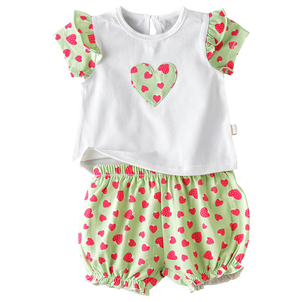 Elegant Kids - 2pc-Set - Sunshine Sprinkles Girl's Tee And Shorts