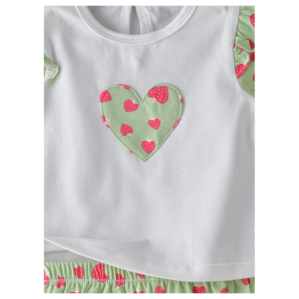 Elegant Kids - 2pc-Set - Sunshine Sprinkles Girl's Tee And Shorts
