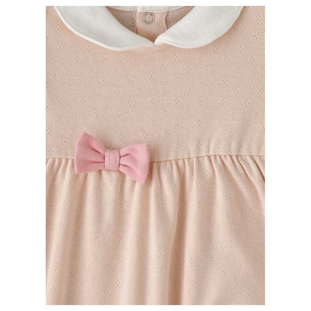 Elegant Kids - Girl's Breezy Playful Designs Cotton Romper - Beige