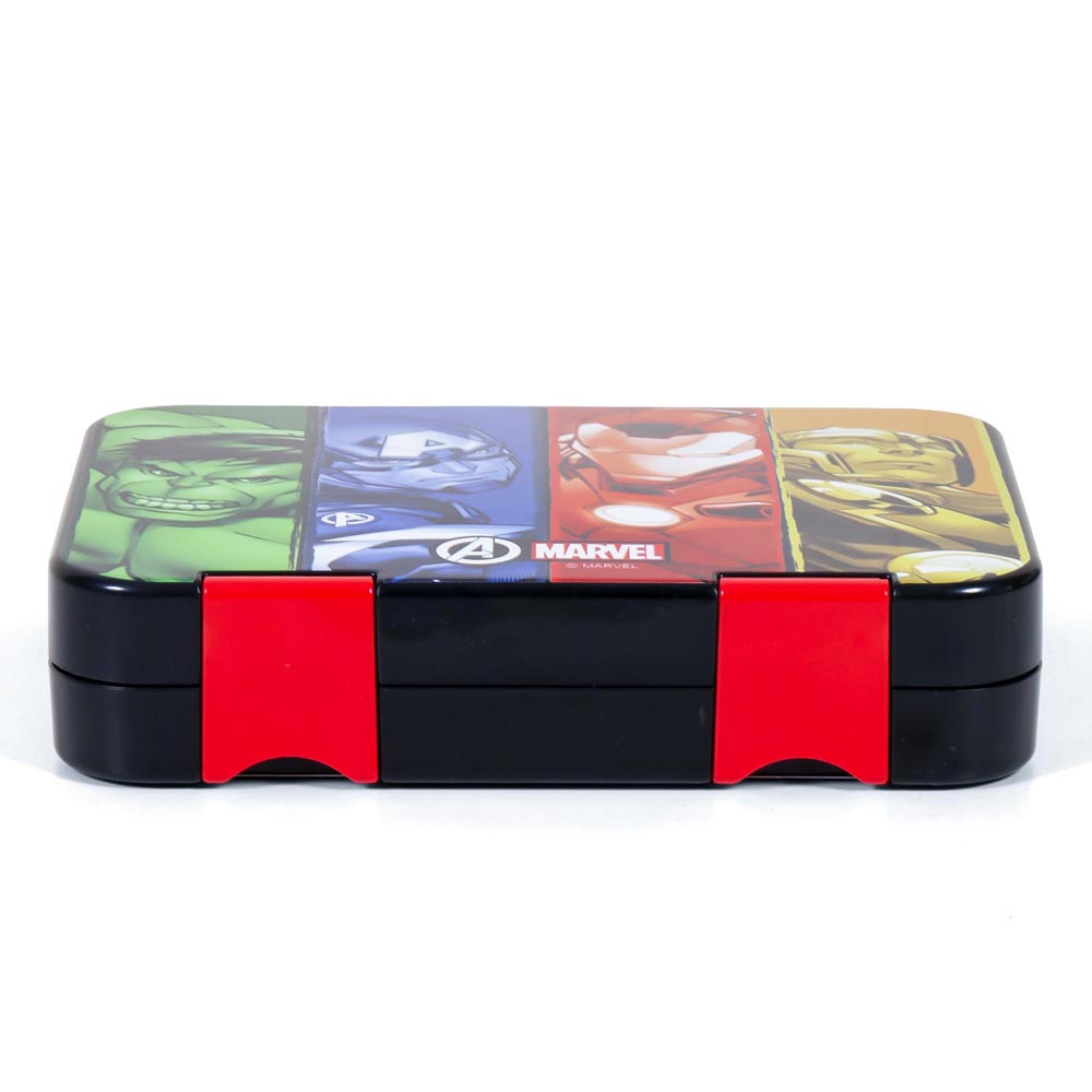إيزي كيدز - صندوق غداء بينتو - مارفل أفنجرز - أسود - 6 أقسام