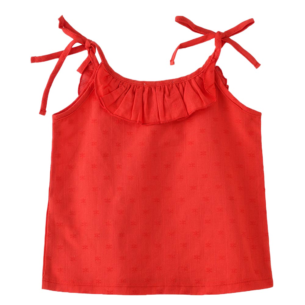 Jelliene - Blooming Beauty Breezy Viscose Blouse - Red