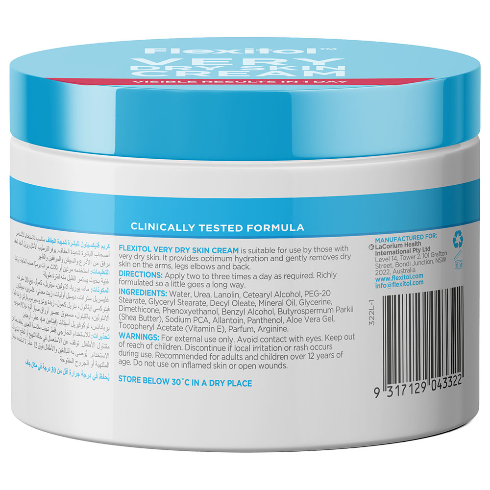 Flexitol - Very Dry Skin Cream In Large Tub - 250 g