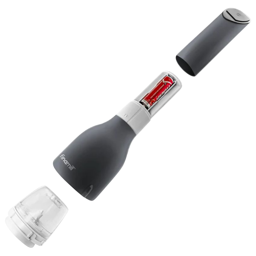 Finamill - Battery Operated Spice Grinder w/ Two Pods - Black