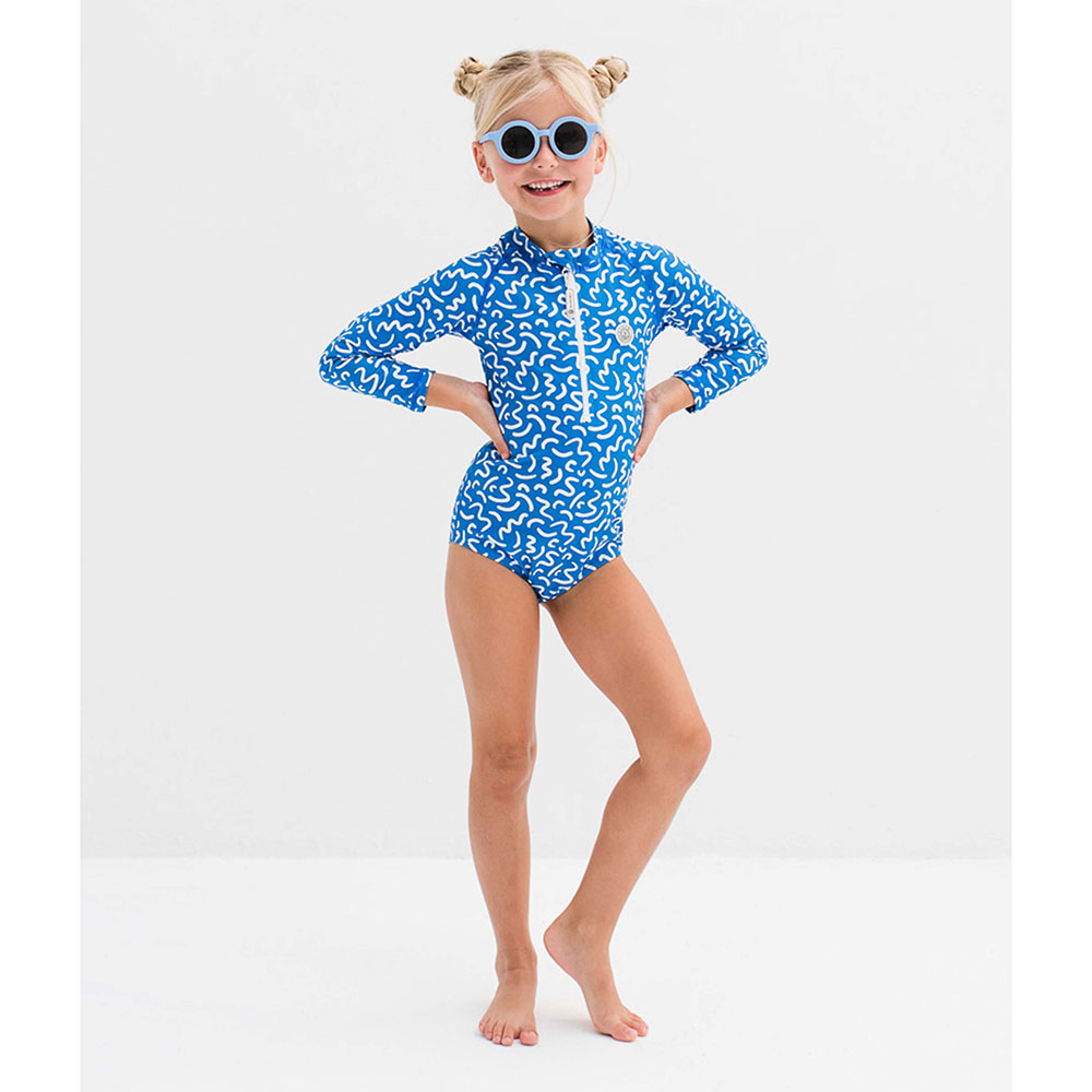 Badawii Beachwear - Girl Swimsuit Ocean Vibes - Azure Blue