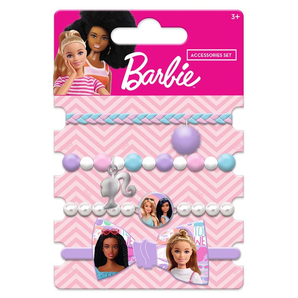 Barbie - Girls Hair Accessories Set - 4pcs