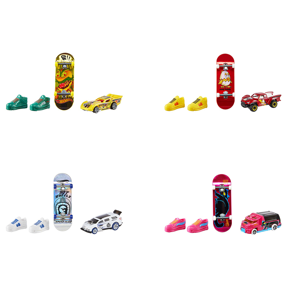 Hot Wheels - Skates Fingerboard With Die Cast Set 1pc - Style May Vary