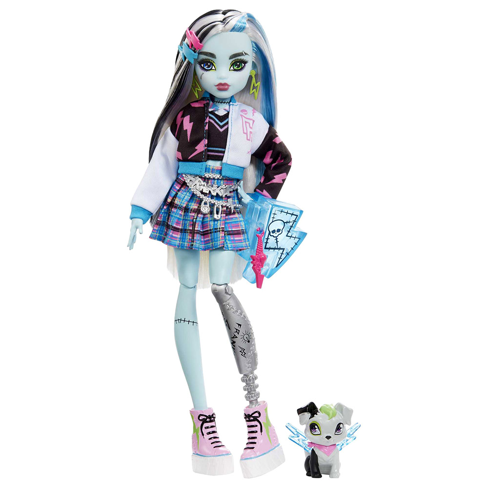 Mattel Games - Monster Posable Doll w/ Accessories & Pet - Frankie Stein