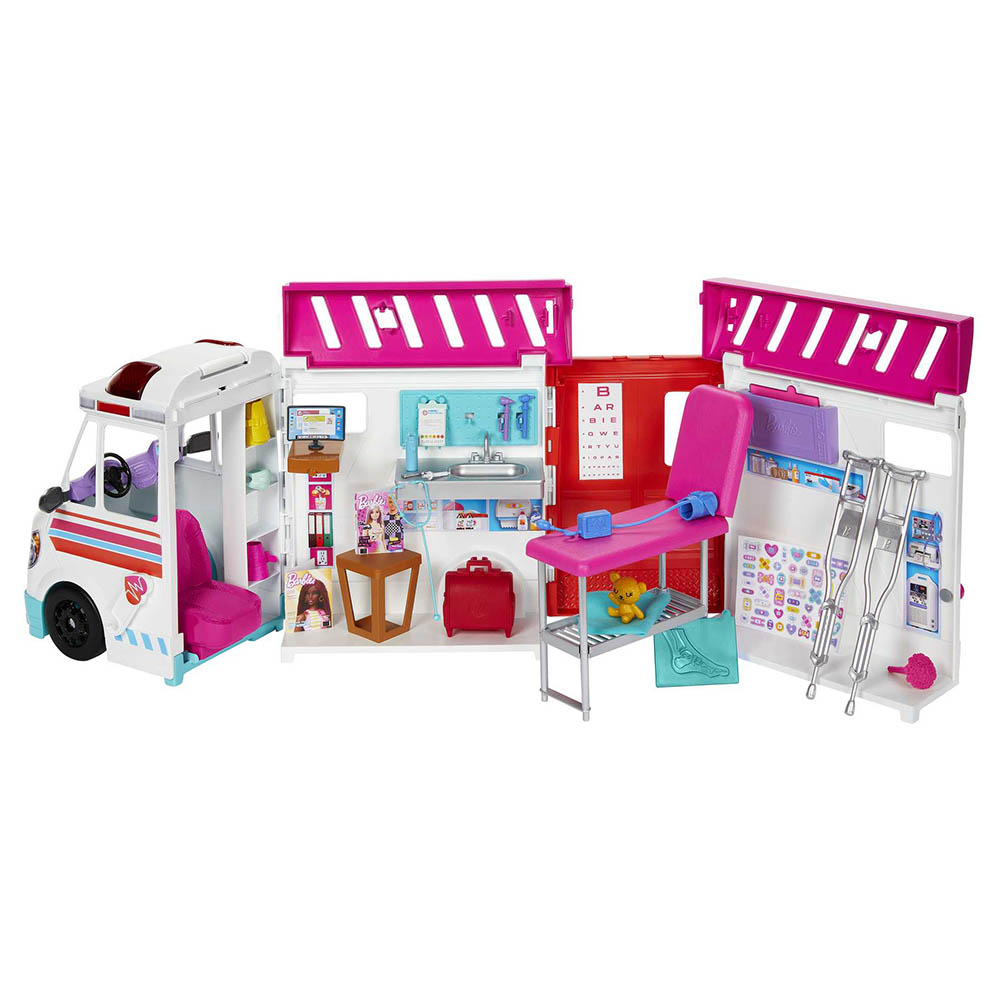 Mattel Games - Barbie Care Clinic Doll Playset - 20pcs