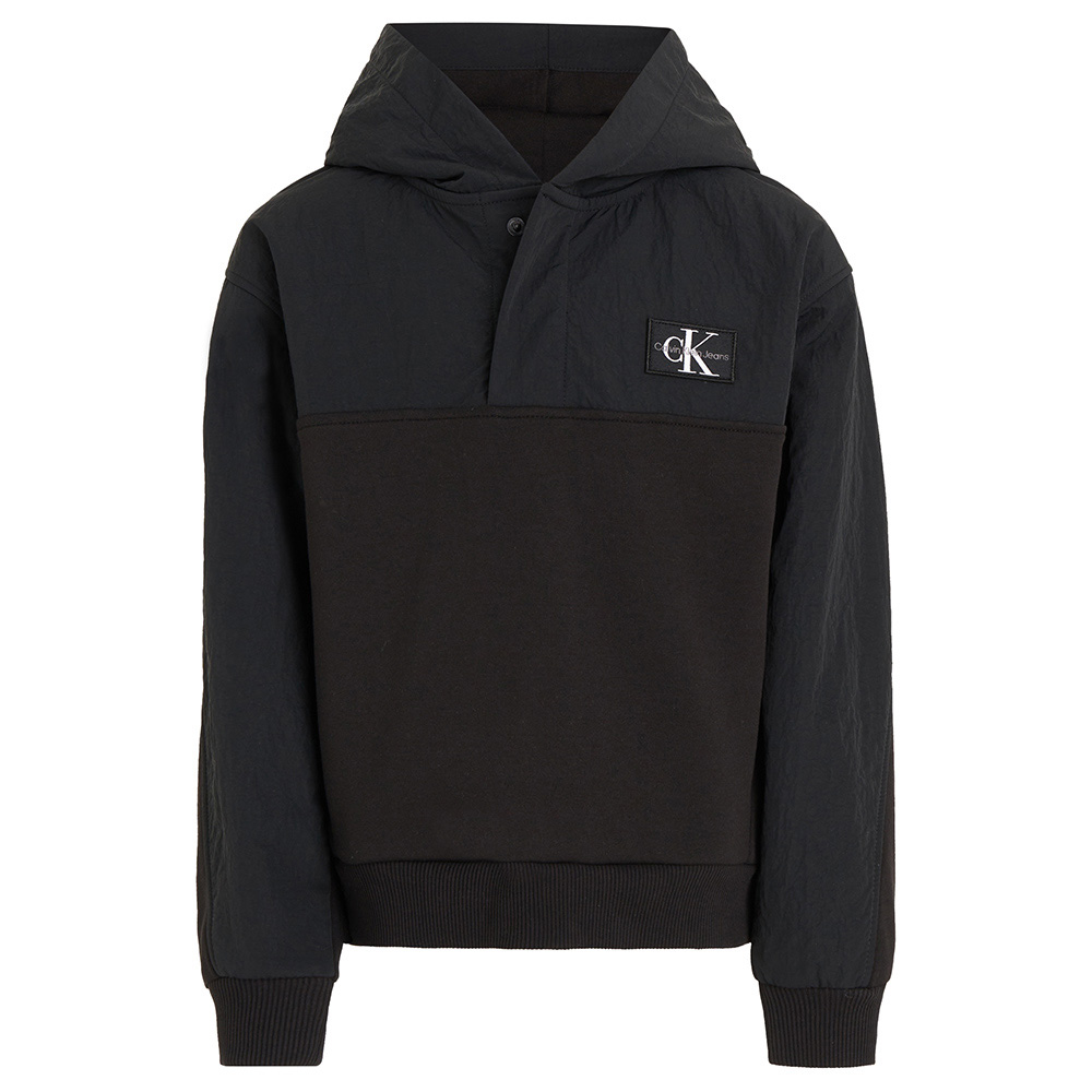 Calvin Klein - Mix Media Monochrome Hoodie - Black