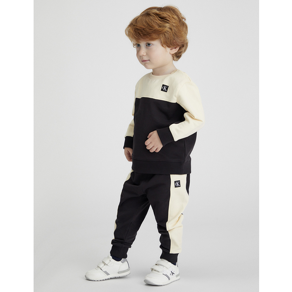 Calvin Klein - 2pc-Set - Colour Block Sweat Top And Pant - Vanilla