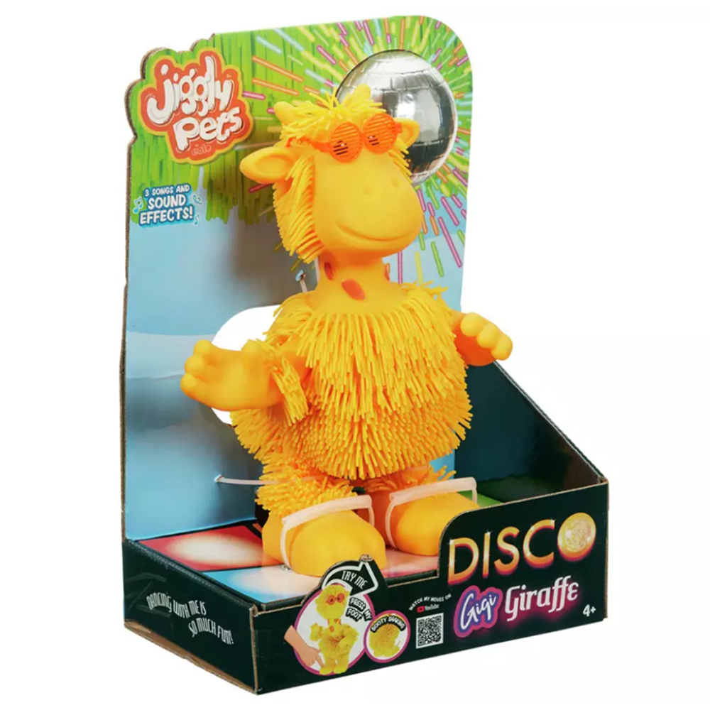 Jiggly Pets - Jiggly Pets Gigi Rubery Dancing Disco Giraffe - Orange