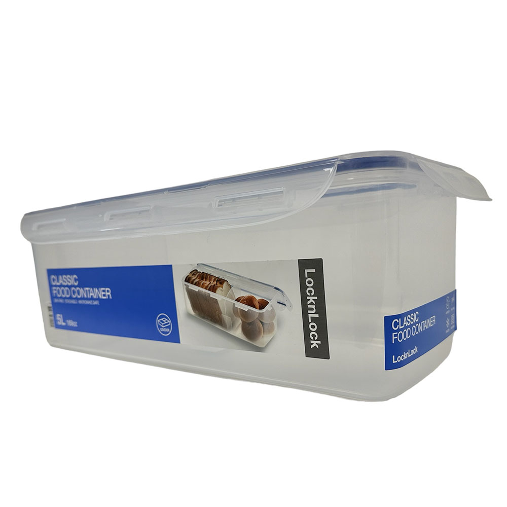 Lock&Lock - Rectangular Food Container With Divider - Blue - 5 L