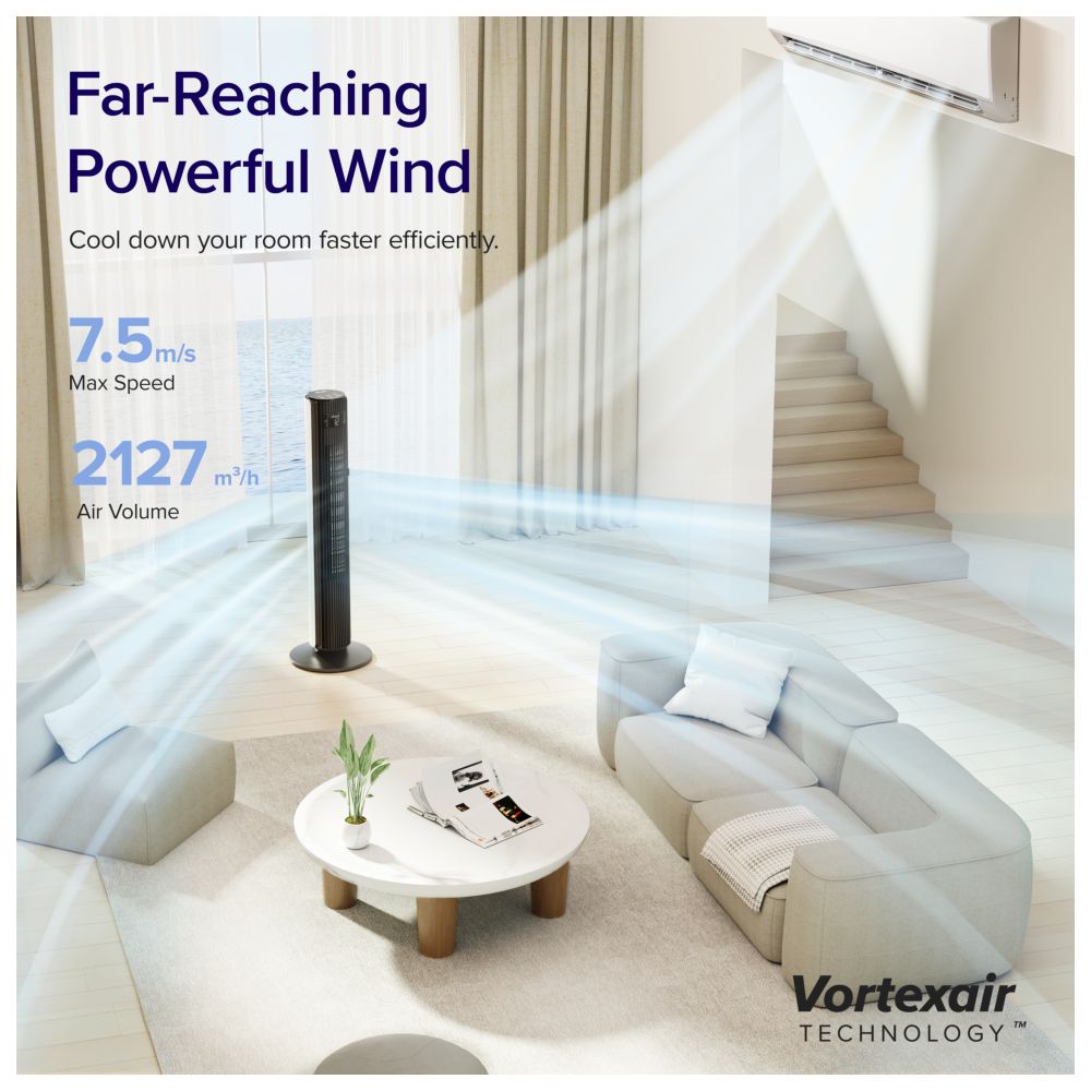 Levoit - Tower Fan - Black - 42-inch