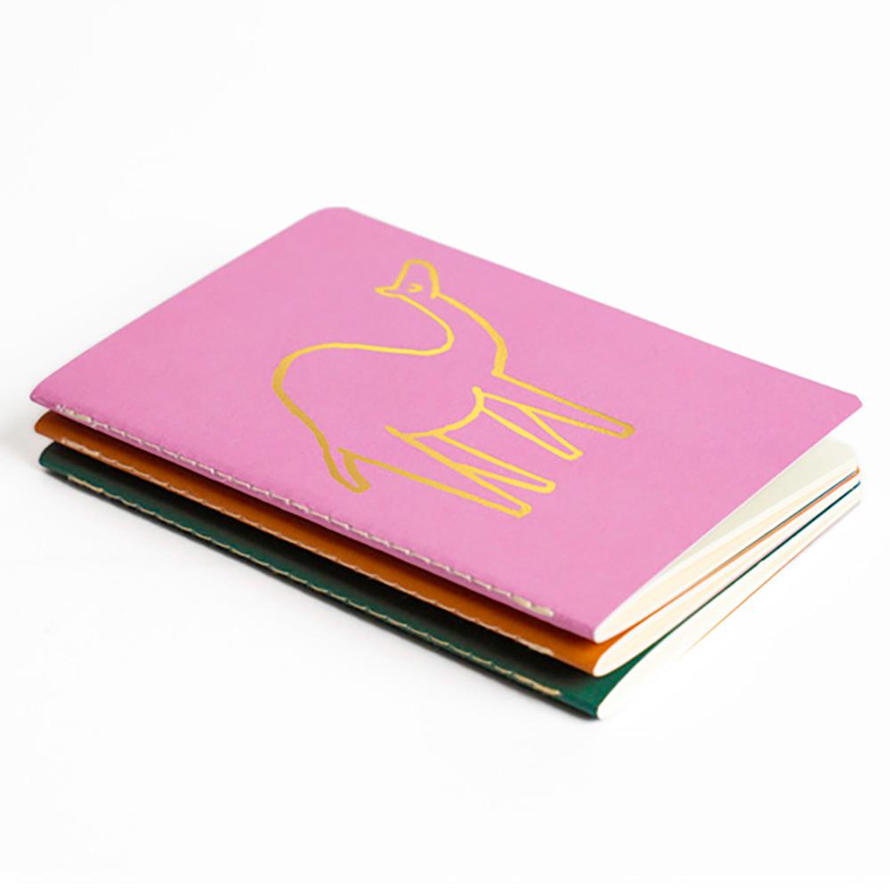 Little Majlis - A6 Notebook Set 3 - Camel/Gold mix