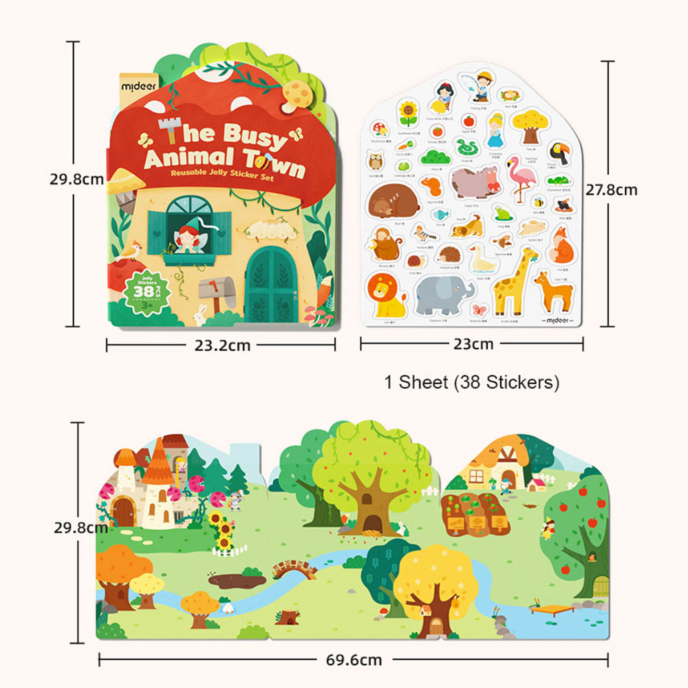 Mideer - Reusable Stickers - Animal Town