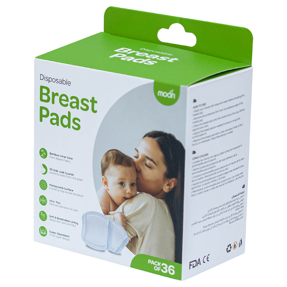 Moon - Rocco Diaper Backpack w/ 36pcs Disposable Breast Pads & 24pcs Baby Bibs