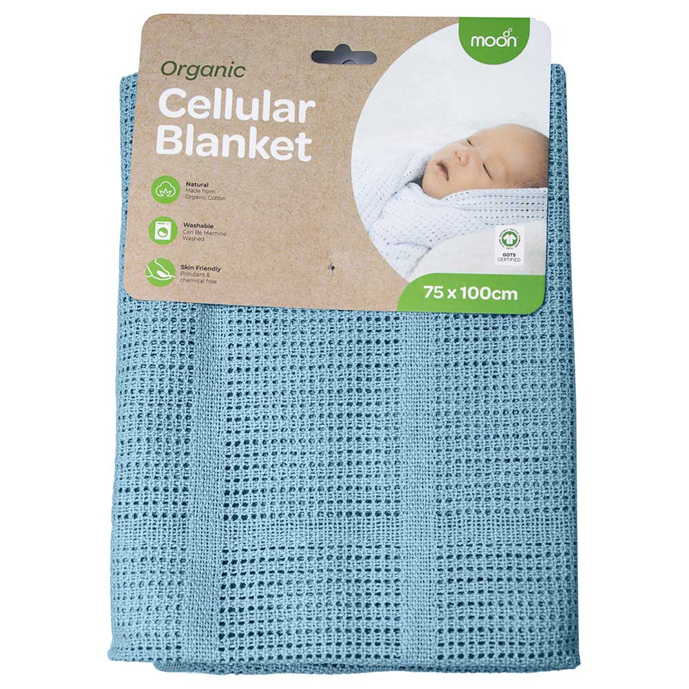 Moon - Jungle Friends Moses Basket w/ Organic Cellular Blanket