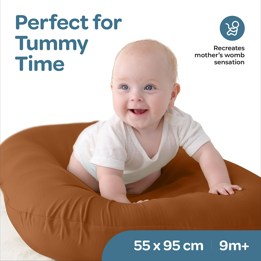 Moon - Baby Lounger - Brown w/ 2pcs Organic Sleep Sack - S/M