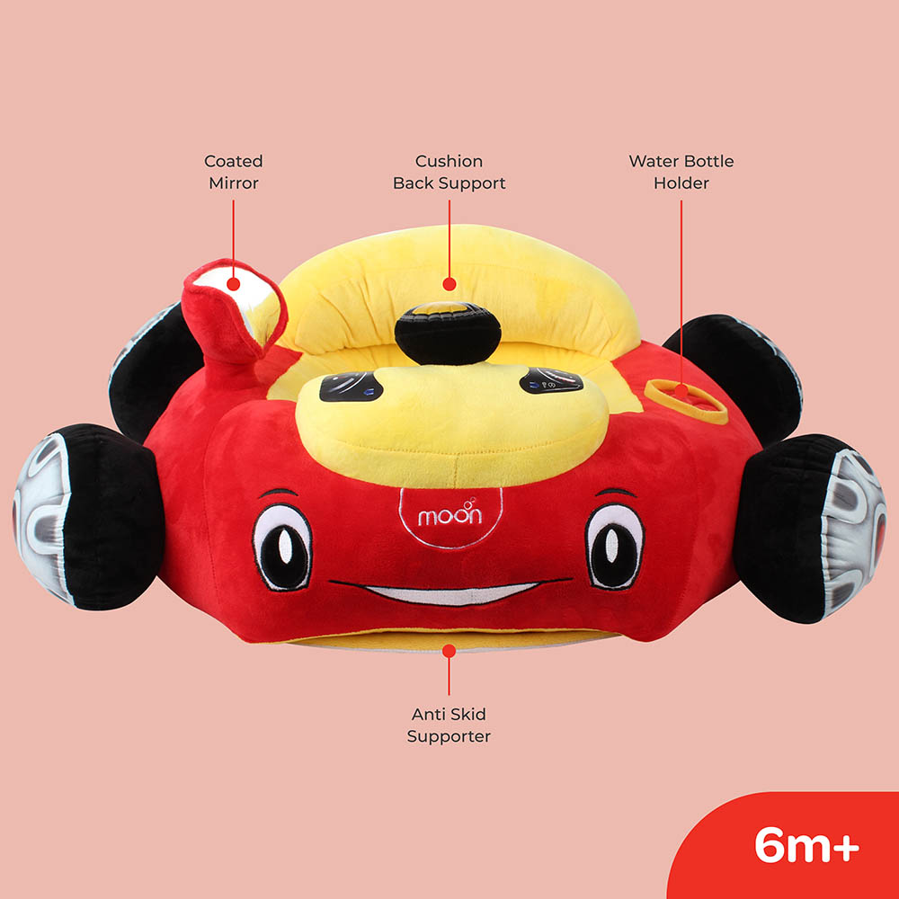 Moon - Baby Portable Cushion Seat - Red